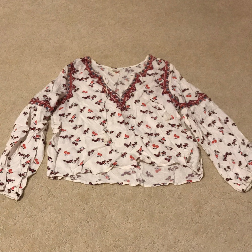f21 embroidered blouse shirt